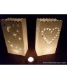 lanternes de jardin papier de nuit modèle Coeur